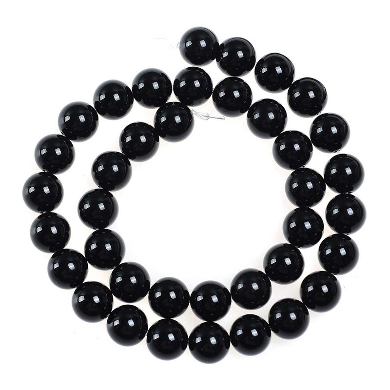 STAR LOONG Natural Stone Beads 2mm Black Onyx Agate Gemstone Round Loose Beads Crystal Energy Stone Healing Power for Jewelry Making DIY,1 Strand 15" - Image 3
